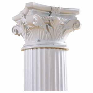Outdoor Building Decorative White Marble Roman Pillar Column