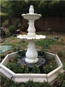Wholesale White Marble Pegasus Running Horse Fountain