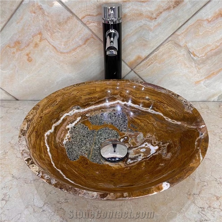 Wholesaler  Grey Marble Round  Stone Wash Basin Supplier