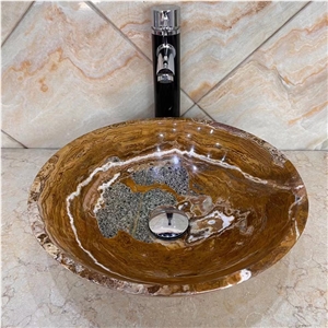 Wholesaler  Grey Marble Round  Stone Wash Basin Supplier