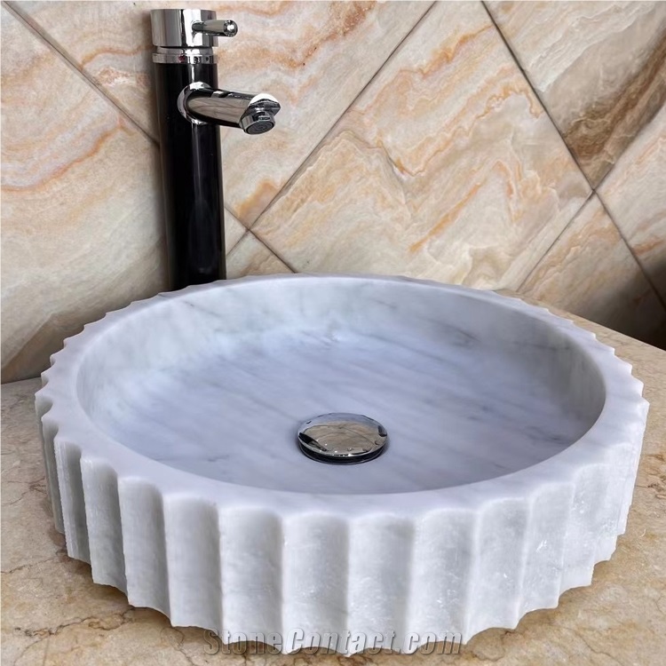 Wholesaler  Grey Marble Round  Stone Wash Basin Supplier