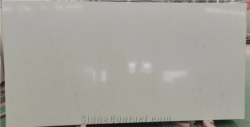 Carrara White Quartz Slabs