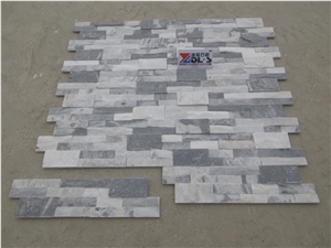 Panda White Quartz Stacked Stone Veneer
