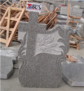 Romania Four-Leaf Clover Granite Headstone