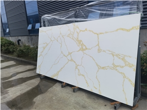 Calacatta Gold Quartz Slabs Top Grade Factory Price
