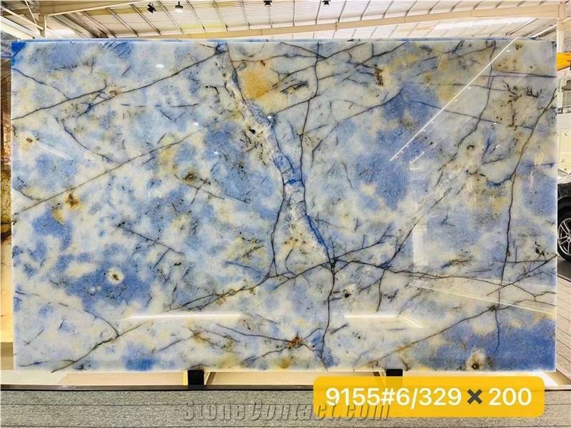 Azul Blue Onyx Slabs Polished Slabs And Floor And Wall Tiles