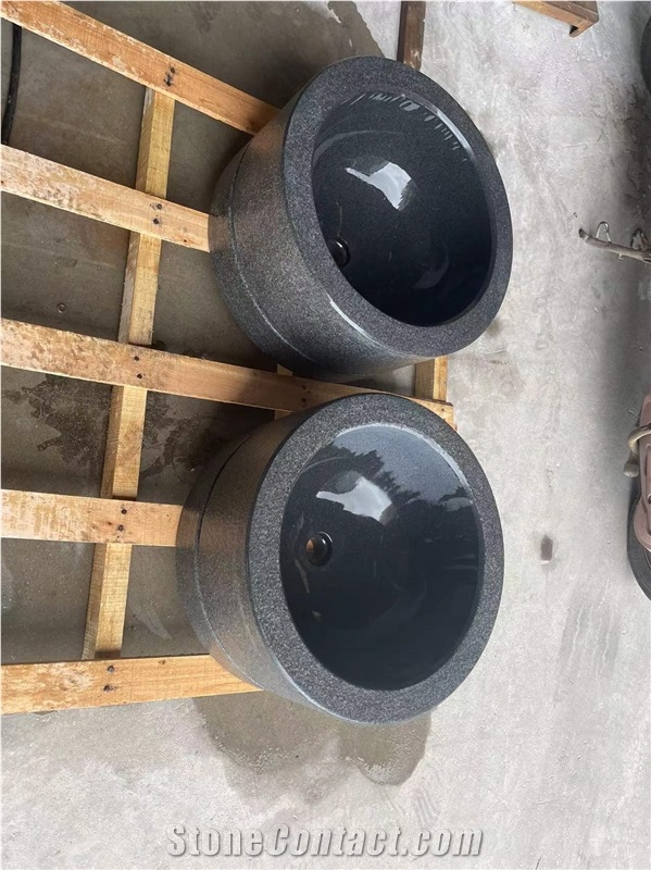 Chinese Dark Grey Granite G654 Sinks Water Basin Lavabo