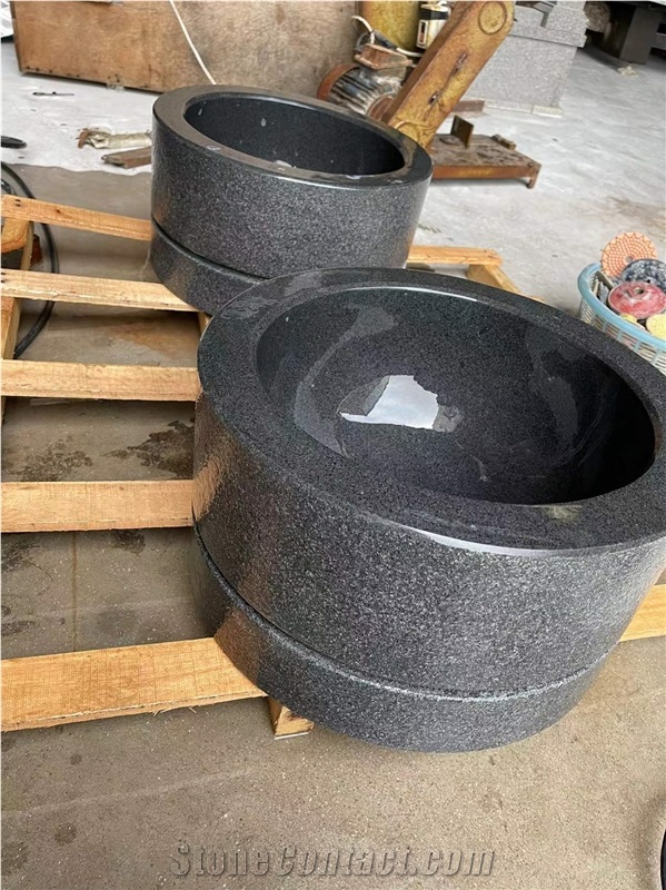 Chinese Dark Grey Granite G654 Sinks Water Basin Lavabo