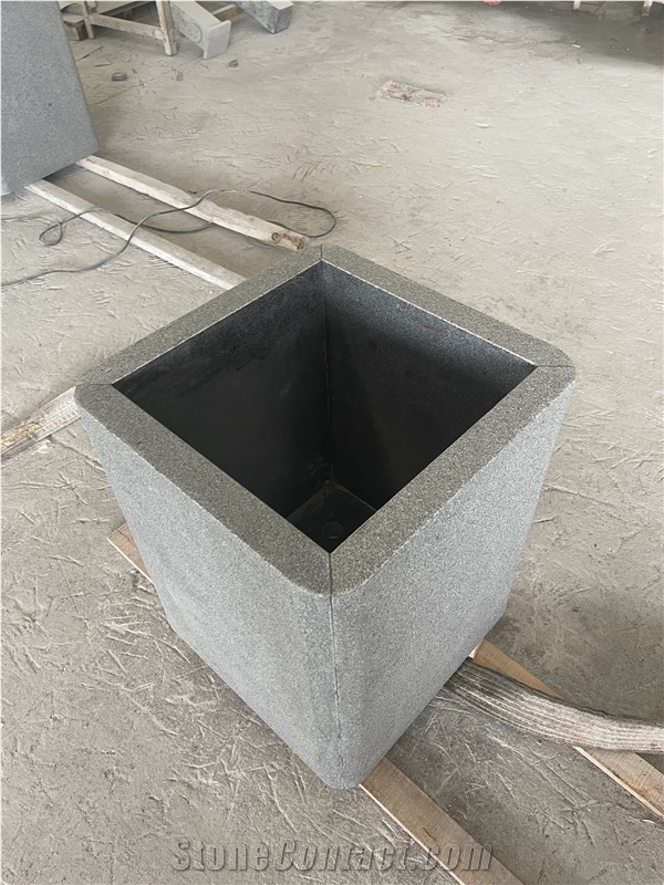 Dark Grey Granite G654 Joint Flower Pots Garden Planters