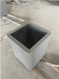 Dark Grey Granite G654 Joint Flower Pots Garden Planters