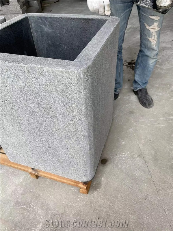 Dark Grey Granite G654 Joint Flower Pots Garden Planters