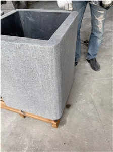 Dark Grey Granite G654 Joint Flower Pots Garden Planters