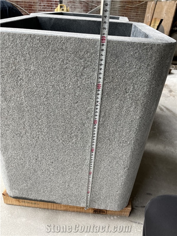 Dark Grey Granite G654 Joint Flower Pots Garden Planters