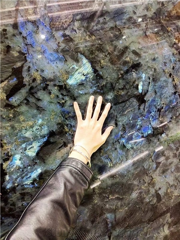 Lemurian Blue Natural Granite With Crystal Big Slab & Tile