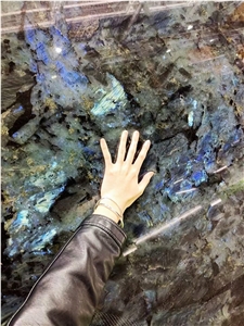 Lemurian Blue Natural Granite With Crystal Big Slab & Tile