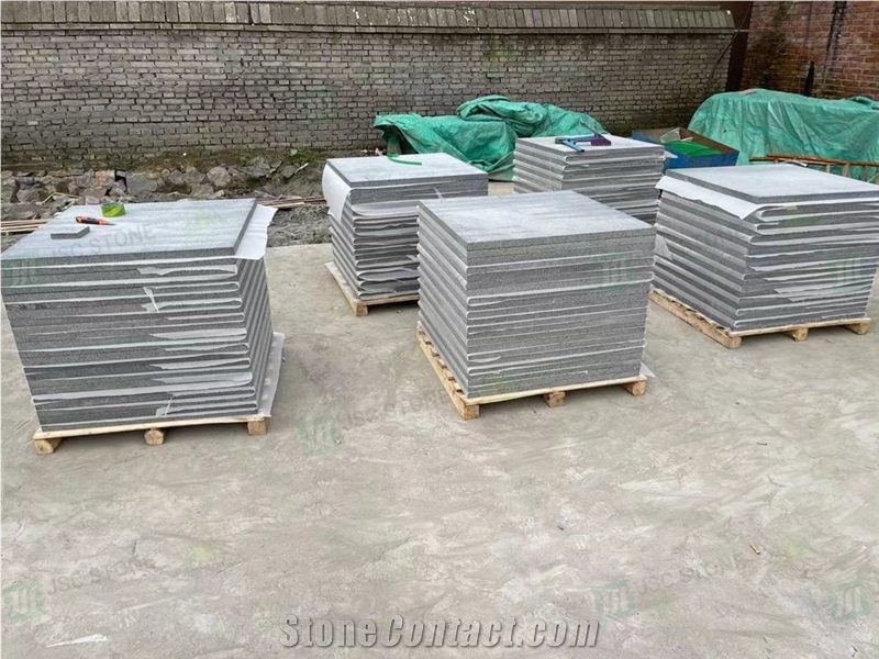 Wholesale China Yixian Black Granite Flamed Pool Paving