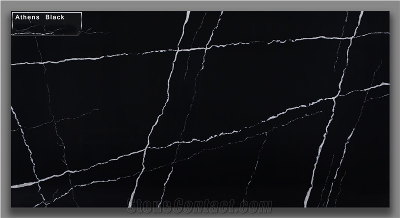 Athens Black Artificial Quartz