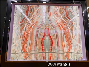 Rainbow Colorful Onyx Big Slabs Onyx Jade Stone