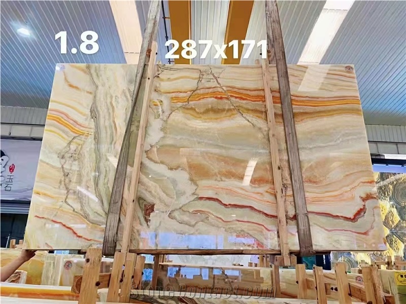 Rainbow Colorful Onyx Big Slabs Onyx Jade Stone