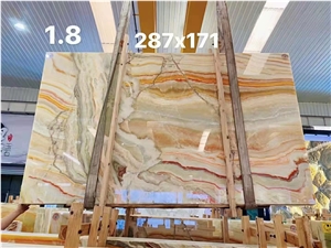 Rainbow Colorful Onyx Big Slabs Onyx Jade Stone