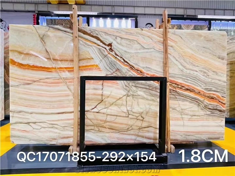 Rainbow Colorful Onyx Big Slabs Onyx Jade Stone