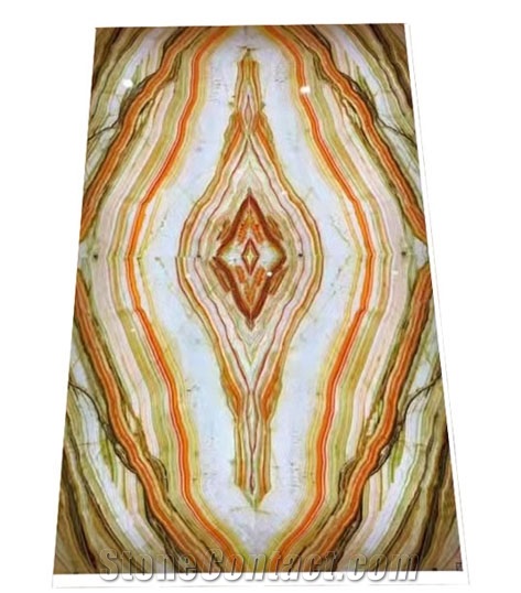Rainbow Colorful Onyx Big Slabs Onyx Jade Stone
