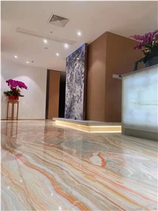 Rainbow Colorful Onyx Big Slabs Onyx Jade Stone