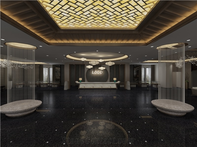Black Big Terrazzo Slab,Cement Floor And Wall Tile