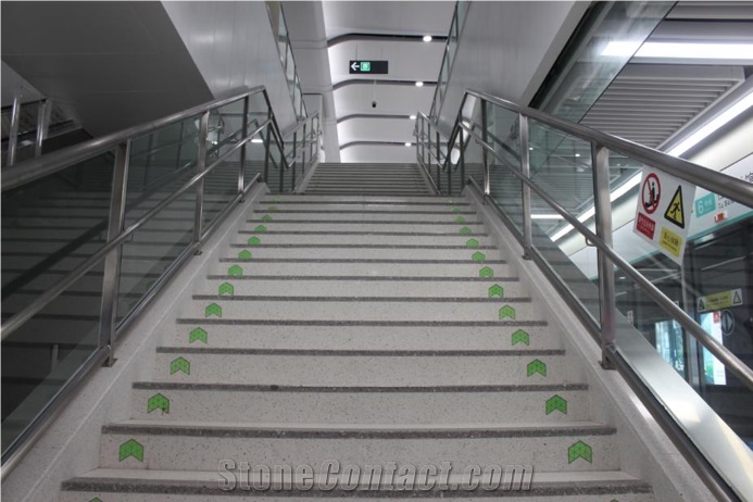 Honed Terrazzo Staircase,Artificial Stone Stair For Projects
