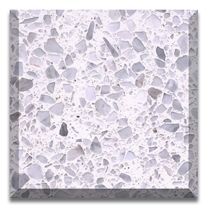 White Artificial Stone Terrazzo Slabs And Floor Tile