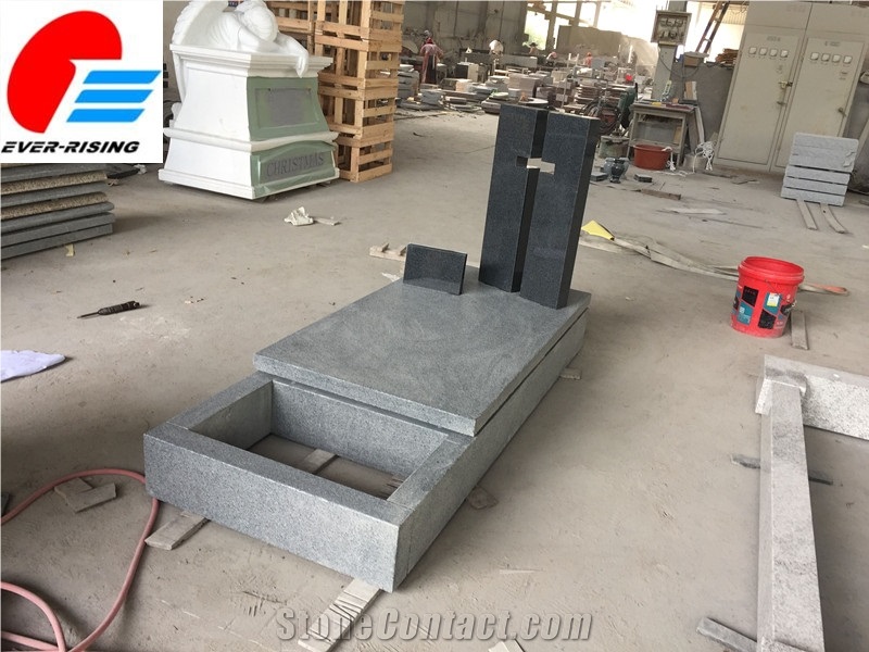 G654 Cross Tombstone, Heart Tombstone, Upright Headstone