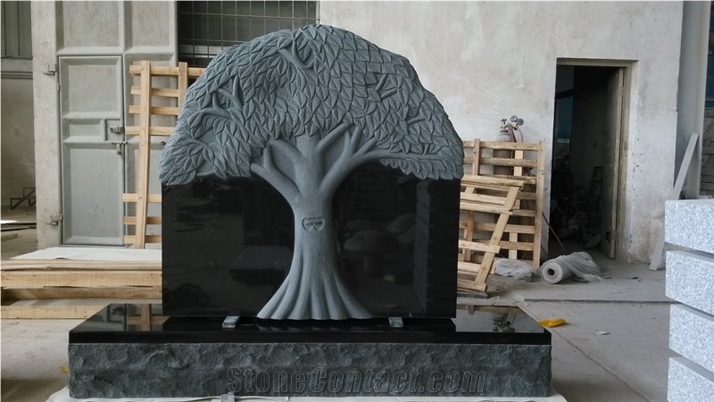 Tree Headstone To USA, Western Style Monument