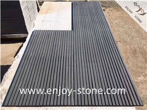 Grooved,Grey Basalt Tiles/ China Grey Basalt