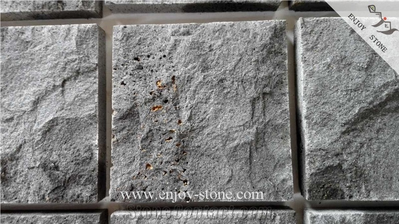 Natural Split Zhangpu Grey Basalt Wall Tiles