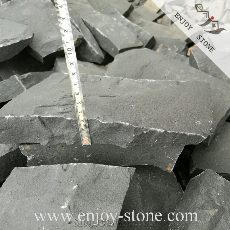 Zhangpu Black Basalt Flagstone Crazy Pavers