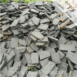 Zhangpu Black Basalt Flagstone Crazy Pavers