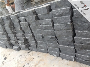 Zhangpu Black Basalt Split Cubes Paving Stone