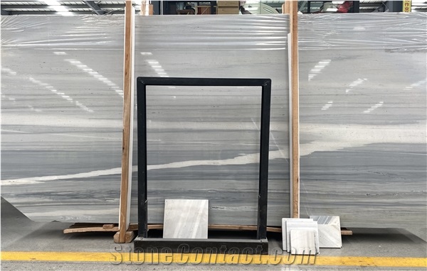 Italy Palissandro Blue With Grey And White Wave Marble Slabs