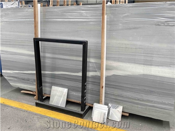 Italy Palissandro Blue With Grey And White Wave Marble Slabs