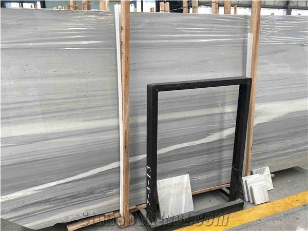 Italy Palissandro Blue With Grey And White Wave Marble Slabs