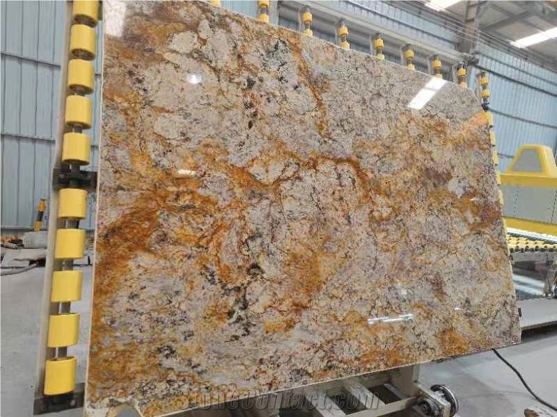 Golden Moon Granite, Gold Granite Slabs