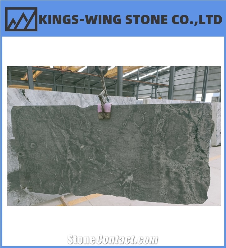 Atlantic Grey Slab Stone Office Building Wall Cladding Cover