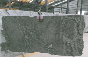 Atlantic Grey Slab Stone Office Building Wall Cladding Cover