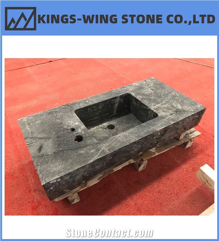 Atlantic Stone Grey Polished Bathroom Vanity Hotel Bath Top