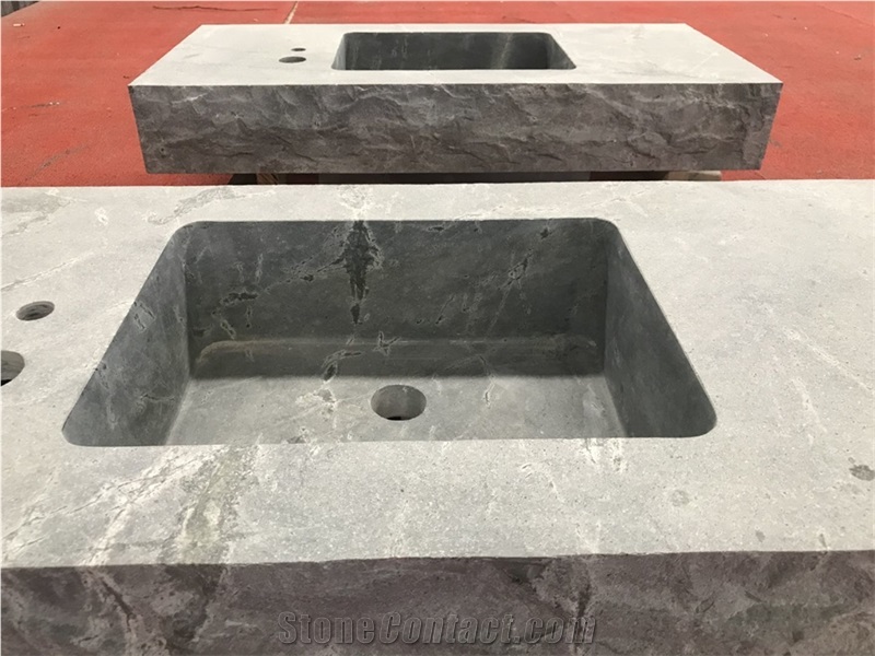 Atlantic Stone Grey Polished Bathroom Vanity Hotel Bath Top