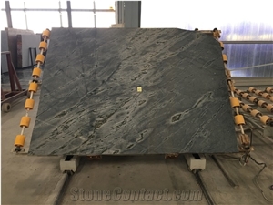 Grey Polished Sky Blue Quartzite Slab Tiles