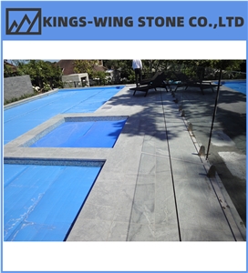 Grey Sky Blue Granite Pool Swimming Flamed Brushed Pool Paving Tiles Grey Sky Blue Granite Pool Swimming Flamed Brushed Pool Paving Tiles