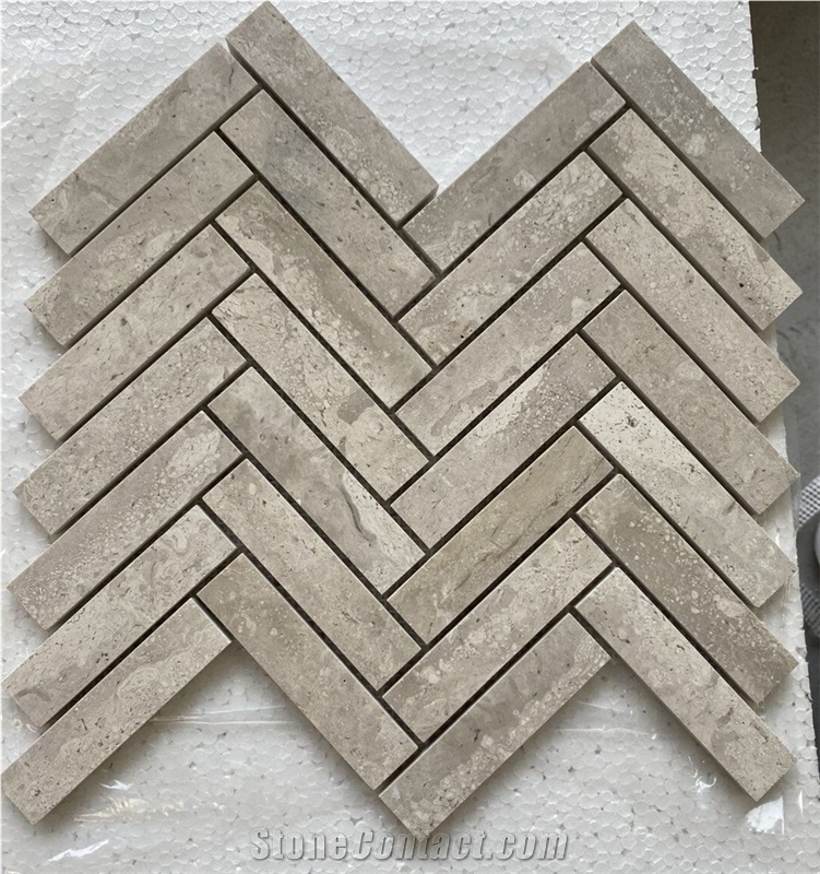 Ivory Marble Mosaic Stone Tiles Kitchen Backsplash Pattern