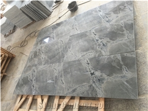 Silver Grey Sky Blue Atlantic Marble Polish Honed Slab Tile