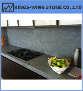 Sky Blue Grey Granite Kitchen Countertop Island Table